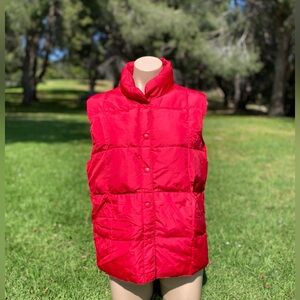 LANDS END ~ Goosedown  Woman’s Small 6/8 Red vest